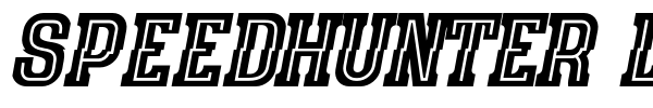 Speedhunter Line font preview